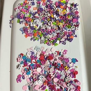 STICKER BONANZA (letters/animals) plus flowers & letters bracelet supplies1,000+